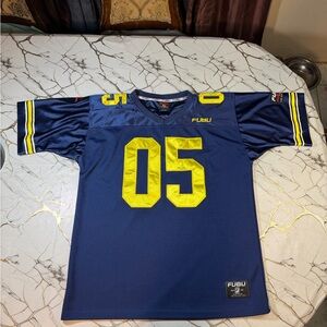 FUBU Blue Jersey with Logo Detail